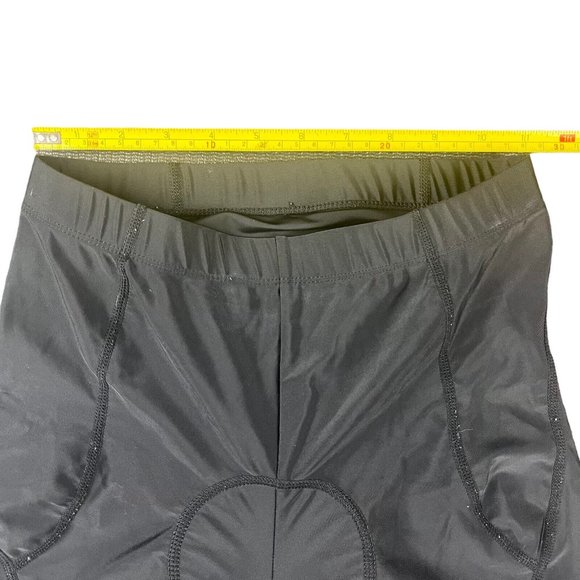 NOOYME Shorts Women's Size Small Cycling Padded Reflective Logo Mid Thigh Black - Picture 3 of 8